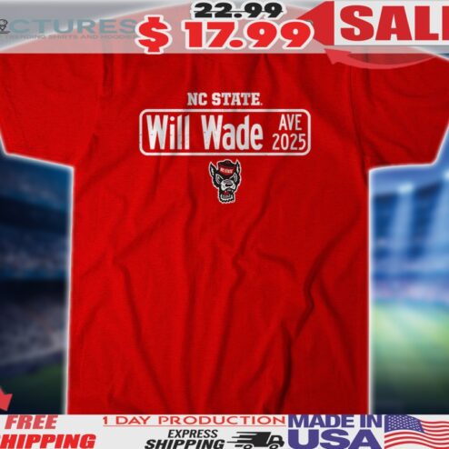 NC State Wolfpack Basketball Will Wade Avenue Street Sign Shirt