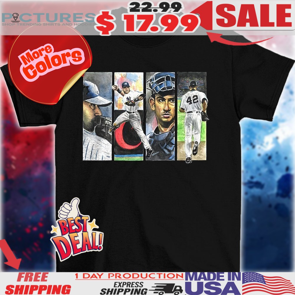 New York Yankees The Core Four collage art shirt