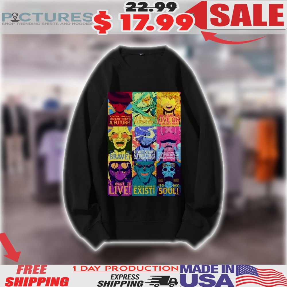 One Piece Action Figures Wanted Poster Shirt