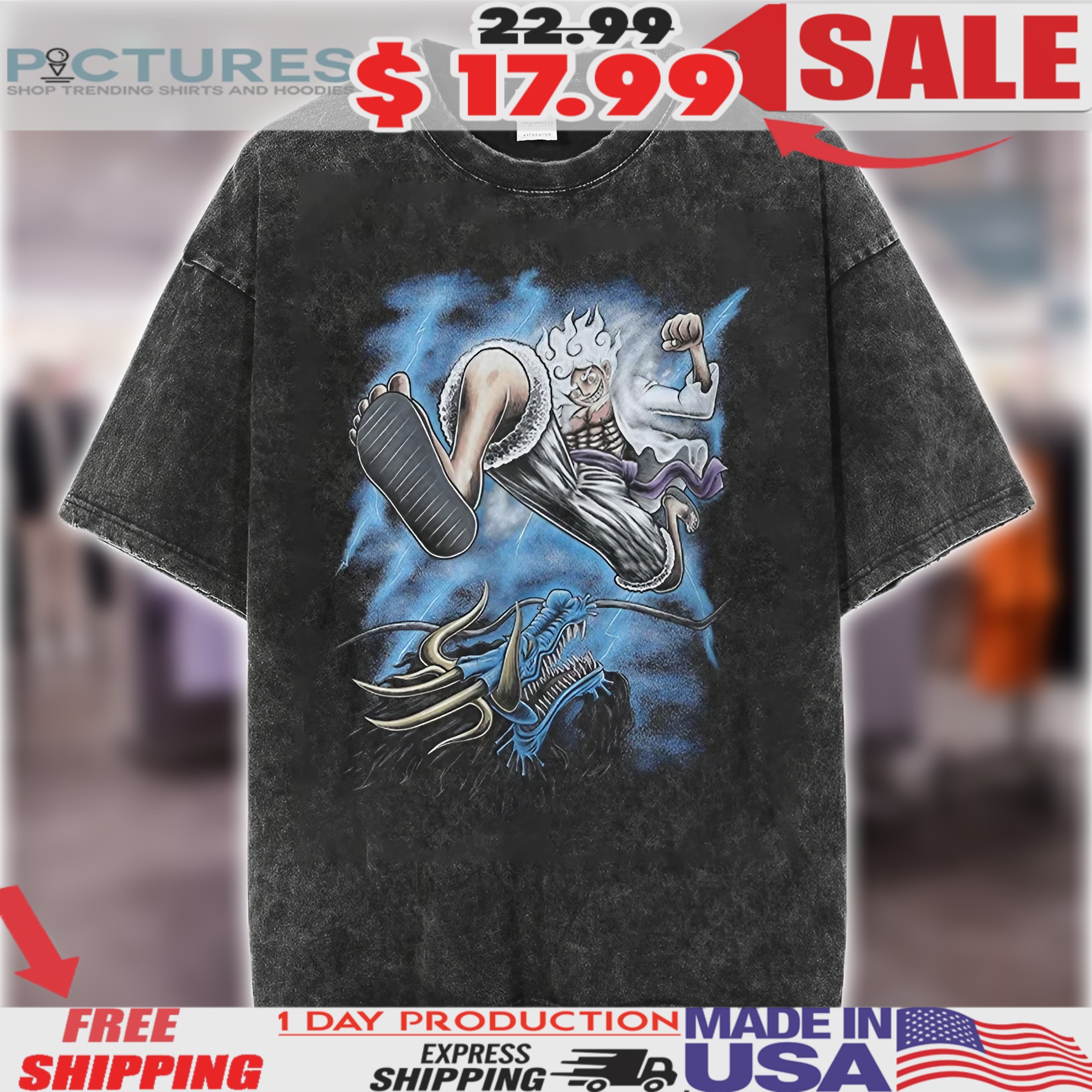One Piece Luffy Gear 5 Anime Shirt