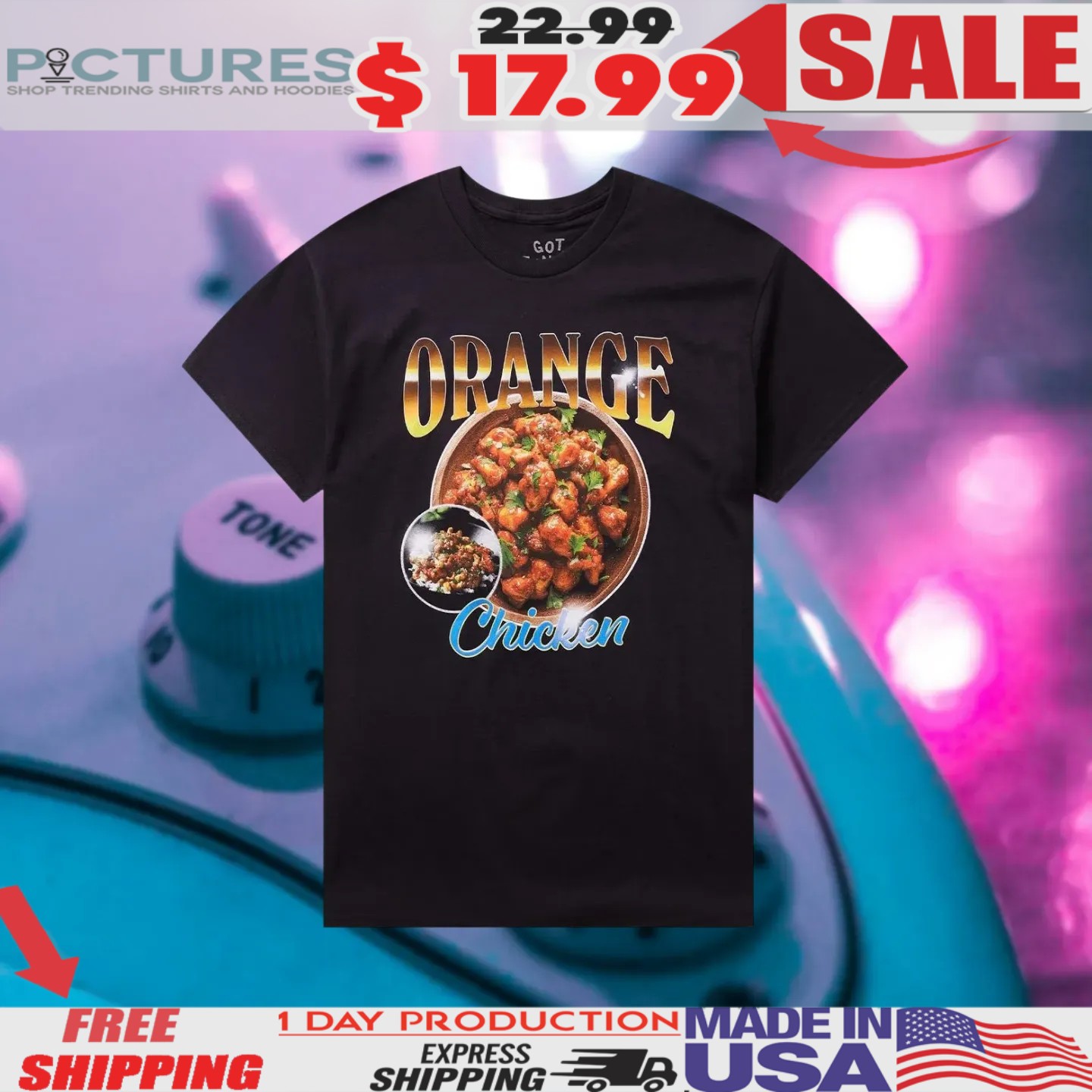 Orange Chicken Food Shirt
