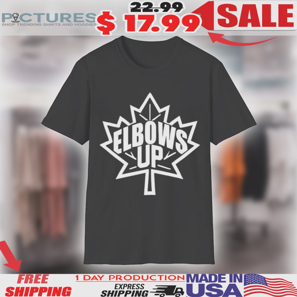 Peace Love Canada Elbows Up Maple Leaf Shirt