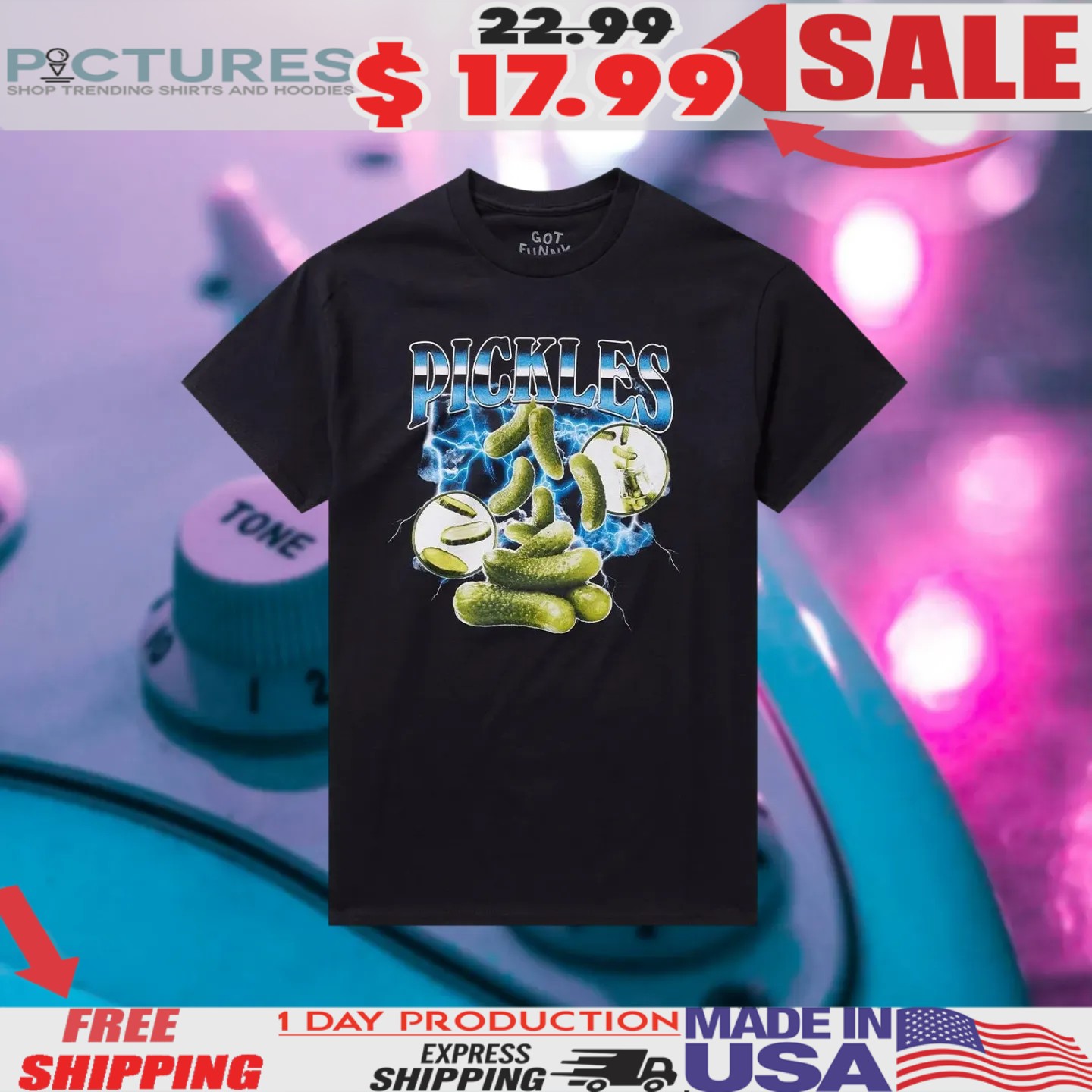 Pickles lightning vintage shirt