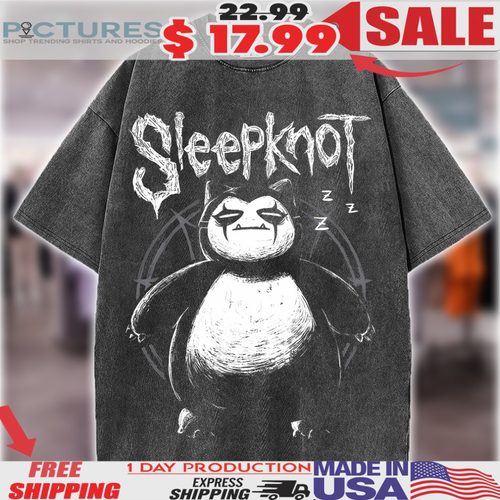 Pokémon Sleepknot Snorlax Slipknot Metal Parody Shirt