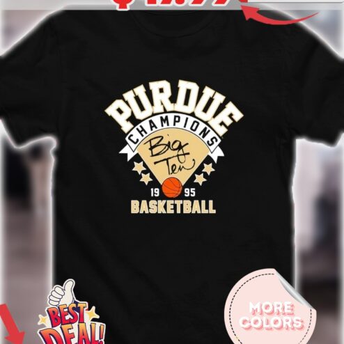 Purdue Boilermakers 1995 Big Ten Champions Basketball Sport Fan Shirt