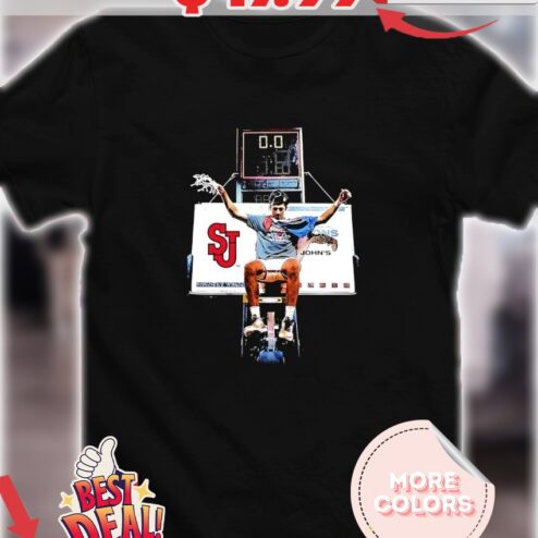 RJ Luis Jr St John’s Red Storm net cutting vintage shirt