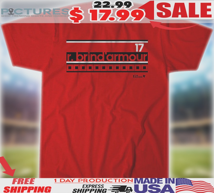 Rod Brind'Amour Carolina R. Brind'armour 17 Name Number Stripe Shirt