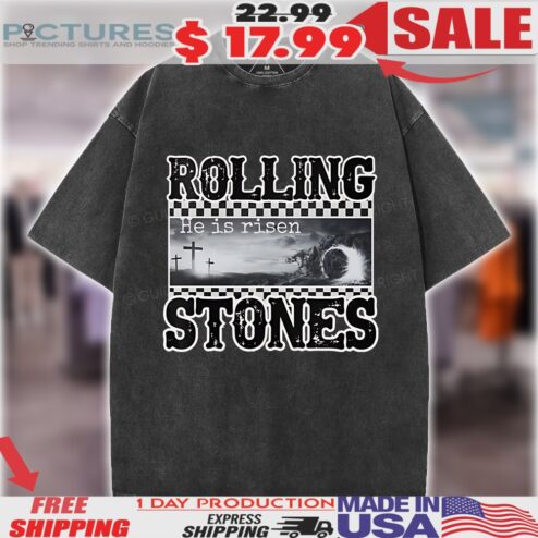 Rolling Stone He Is Risen Christian Vintage Shirt