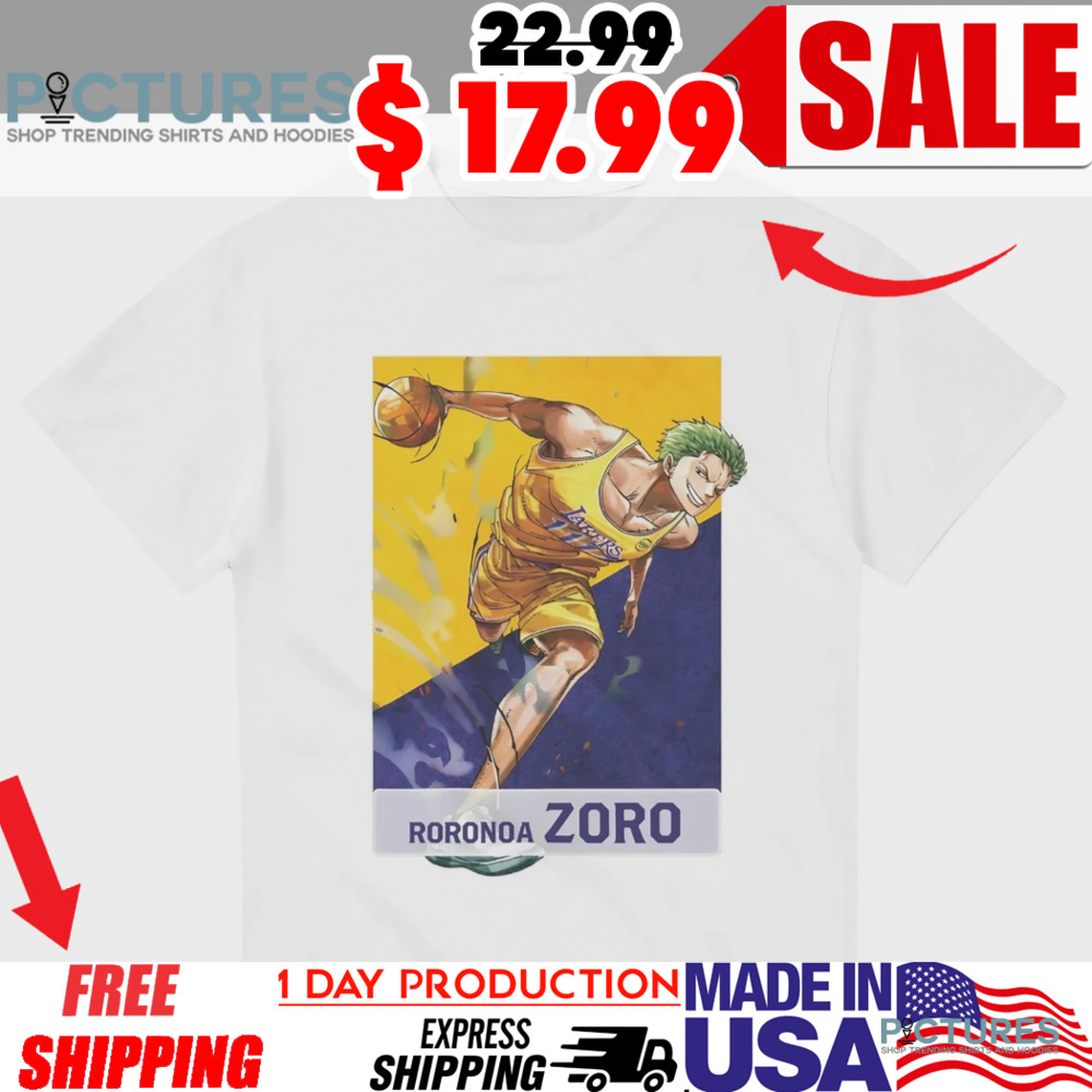 Roronoa Zoro Los Angeles Lakers One Piece shirt