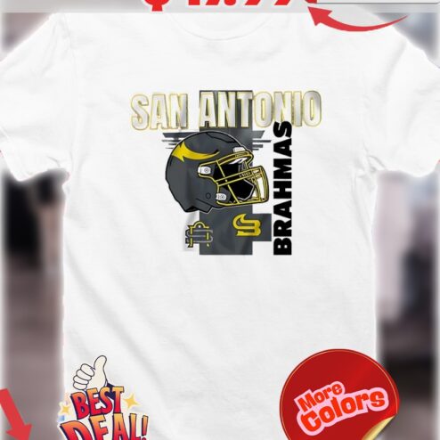 San Antonio Brahmas helmet frame logo shirt