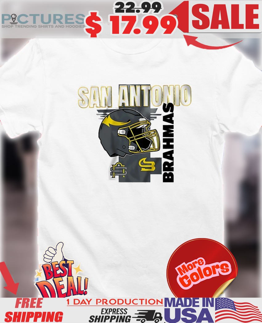 San Antonio Brahmas helmet frame logo shirt