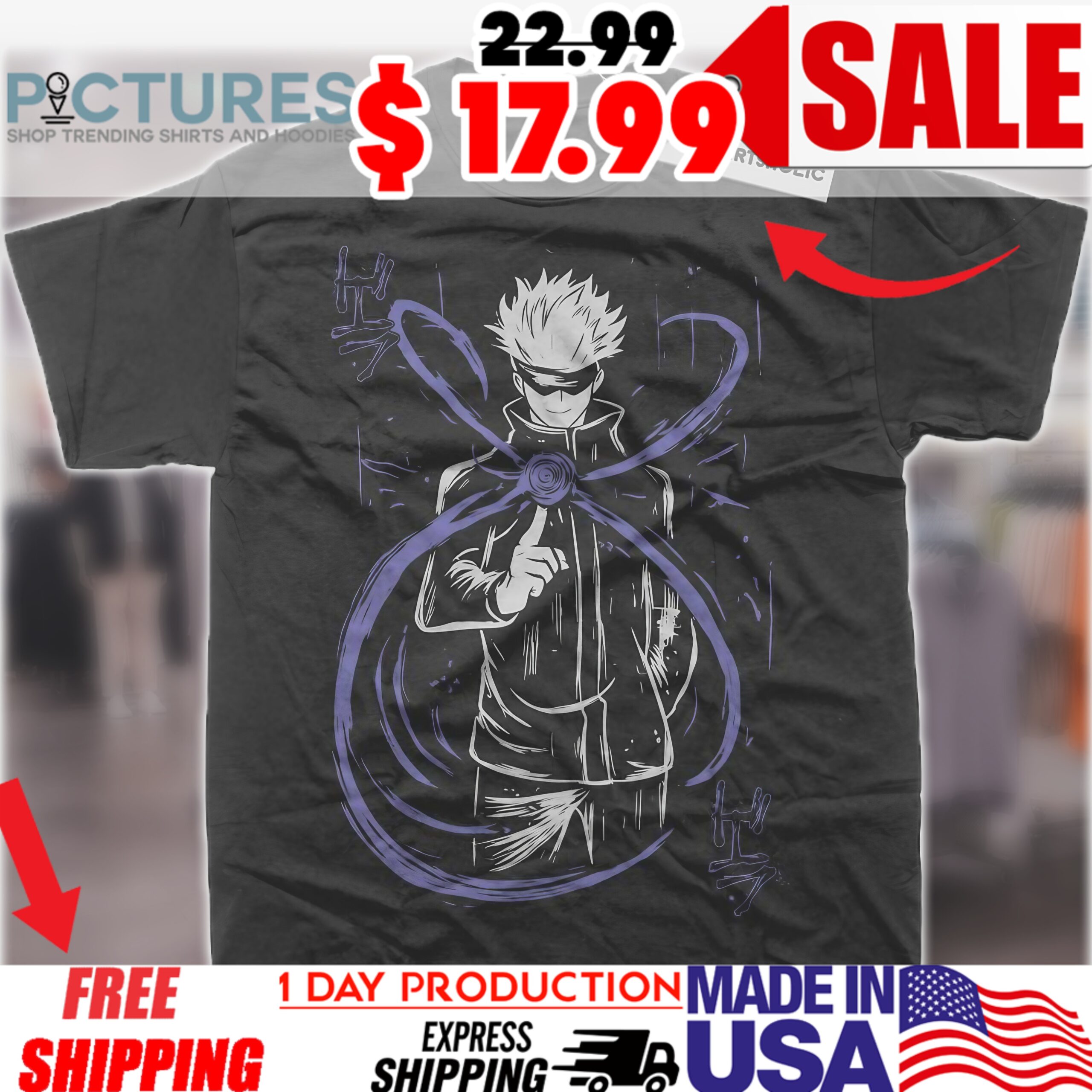 Satoru Gojo Jujutsu Kaisen Anime Graphic Japanese Streetwear Shirt
