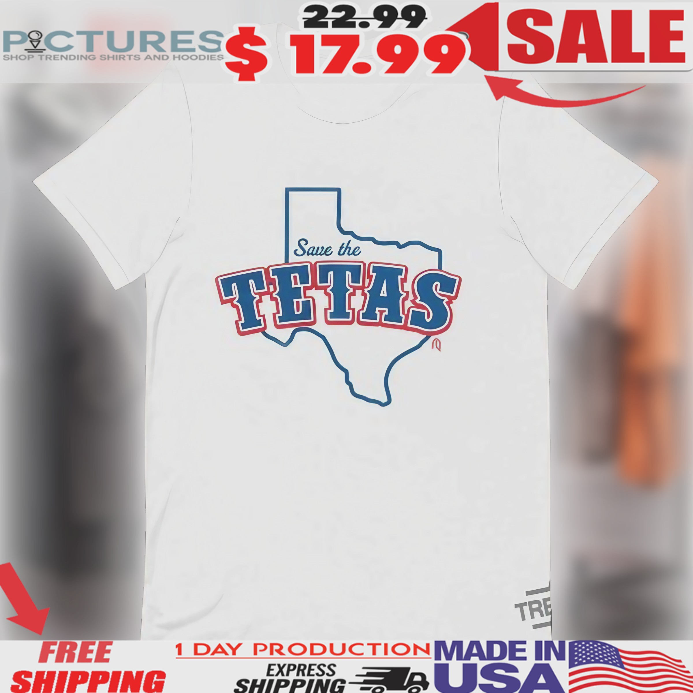 Save The Tetas Map Shirt