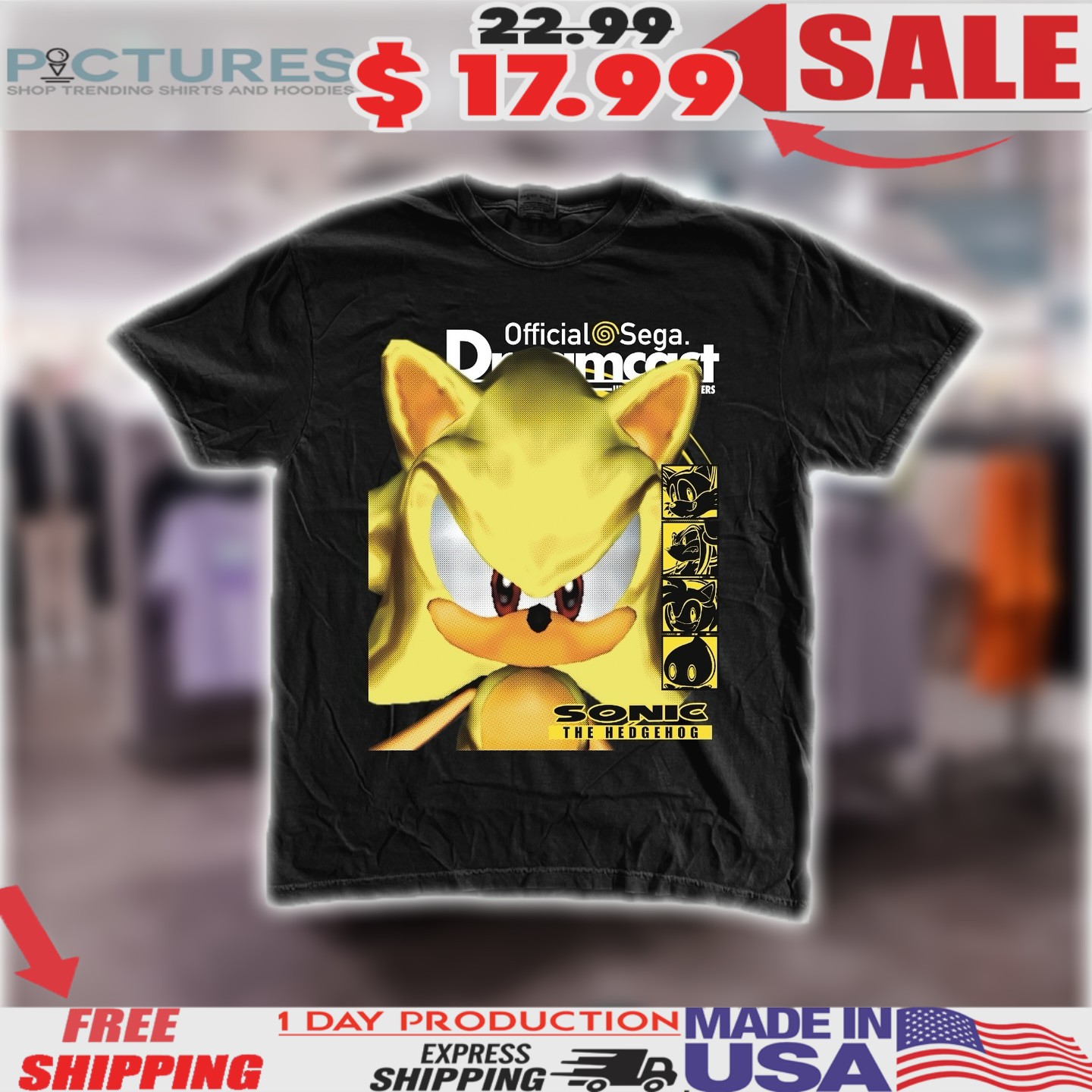 Sega Dreamcast Super Sonic Shirt
