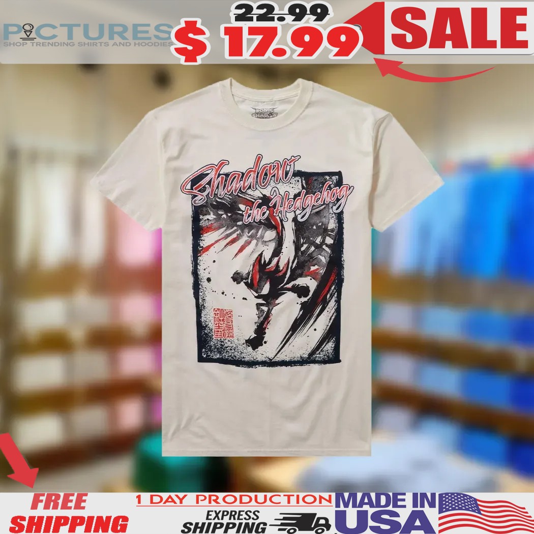 Shadow The Hedgehog With Wings Watercolor Painting Shirt