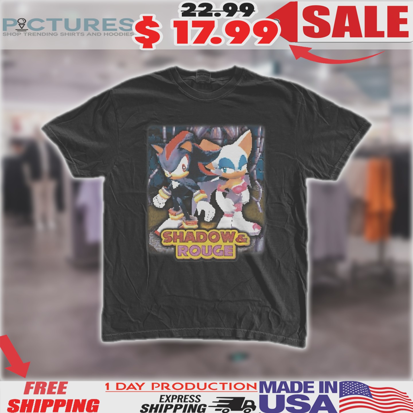 Shadow the Hedgehog and Rouge the Bat Shirt