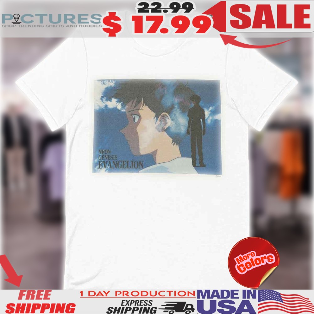 Shinji Ikari Neon Genesis Evangelion Blue Sky Anime Shirt