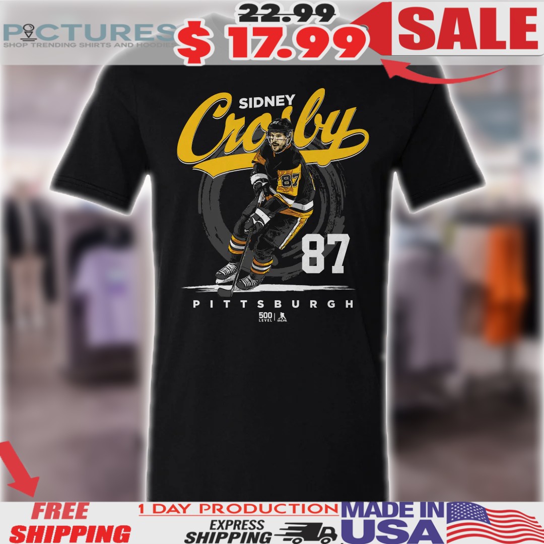 Sidney Crosby Pittsburgh Penguins Hockey Brush Shirt