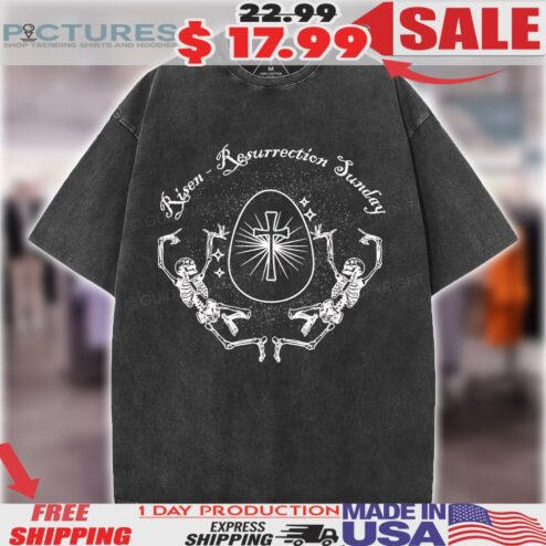 Skeleton Risen Resurrection Sunday Christian Egg Christian Vintage Shirt