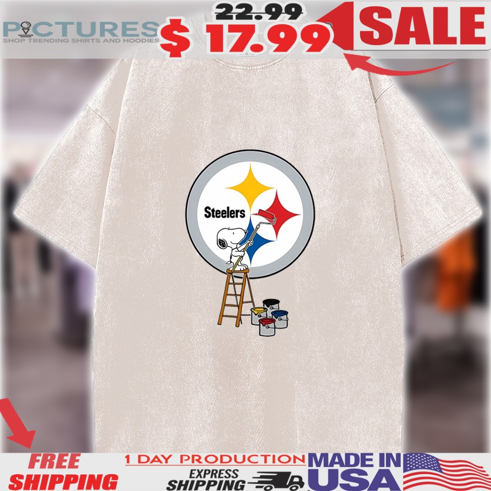 Snoopy Pittsburgh Steelers Painting NFL Football Peanuts & Sports Mashup Shirt