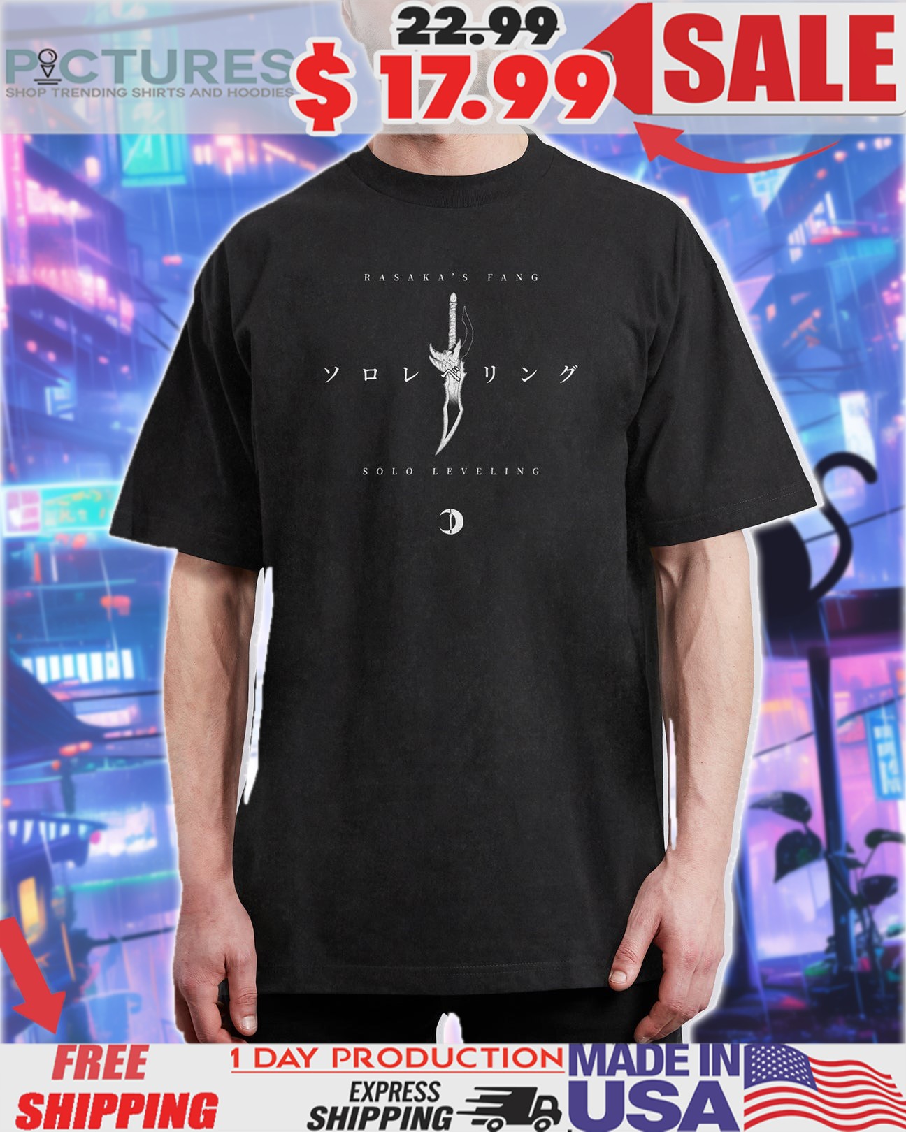 Solo Leveling Rasaka's Fang Anime Vintage Shirt