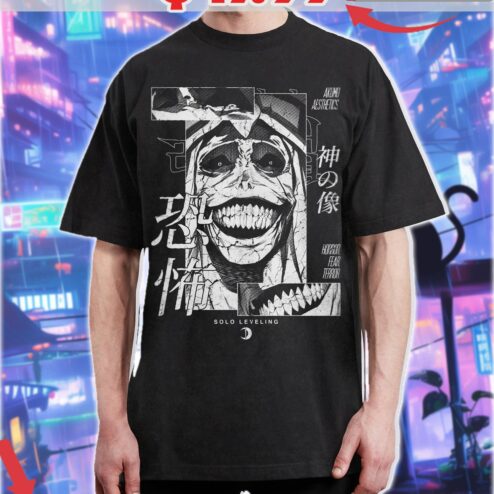 Solo Leveling Statue of god Drawings Anime Shirt
