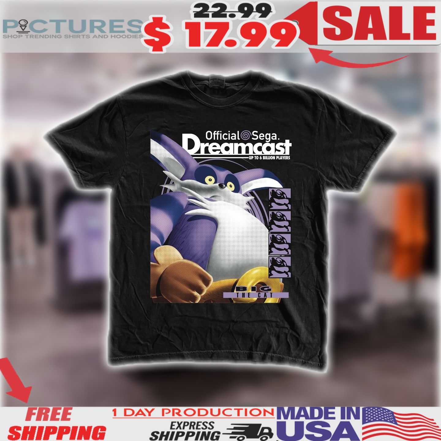 Sonic Big The Cat Sega Dreamcast Shirt