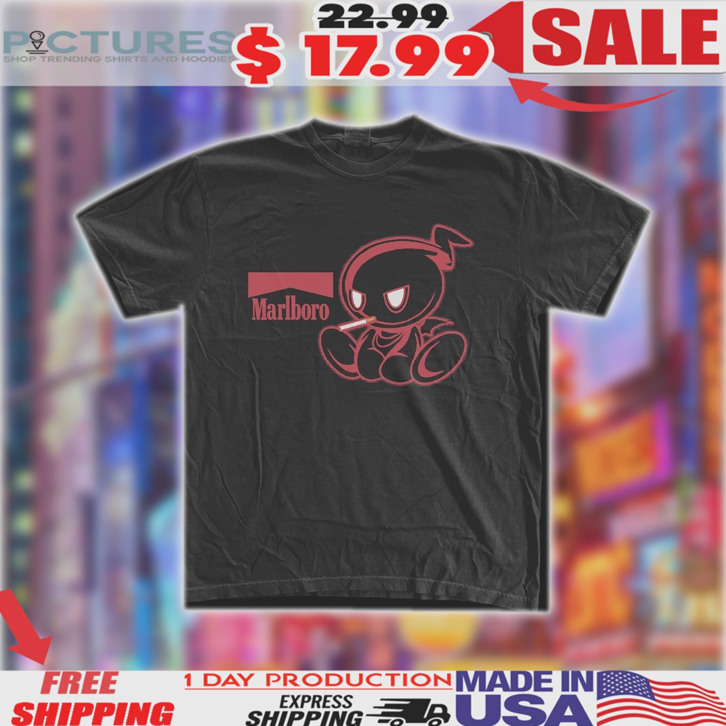 Sonic Chao Smoking Marlboro Shirt