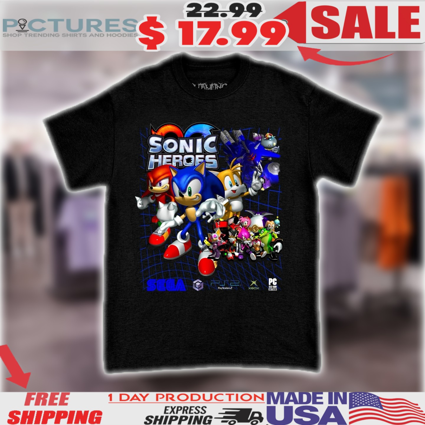 Sonic Heroes Vintage Shirt