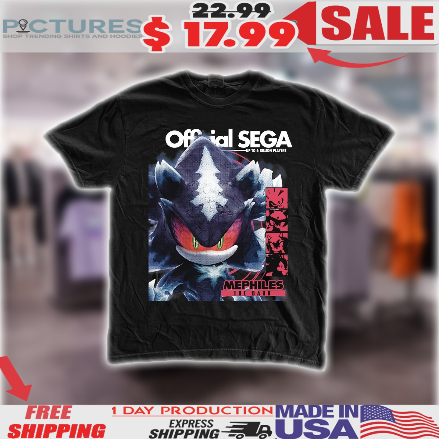 Sonic Mephiles The Dark Sega Dreamcast Shirt