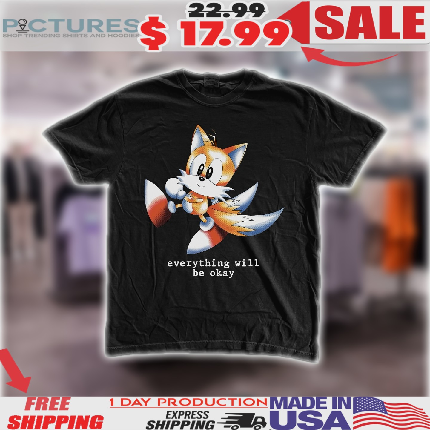 Sonic Miles Tails Everything Will Be Okay Shirt