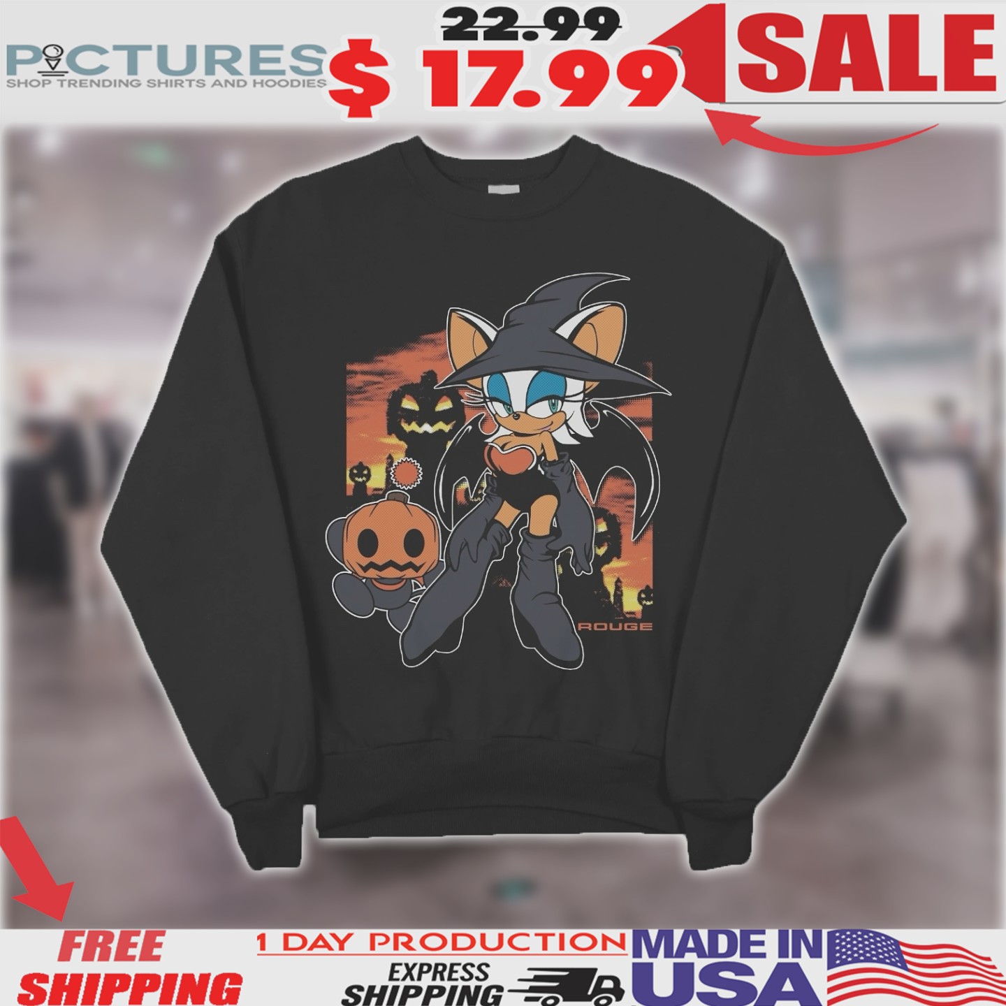 Sonic Rouge The Bat Halloween Shirt