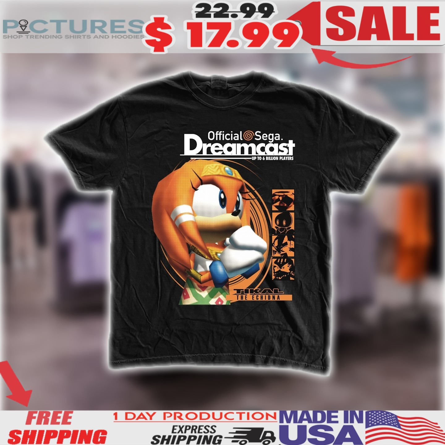 Sonic Tikal The Echidna Sega Dreamcast Shirt