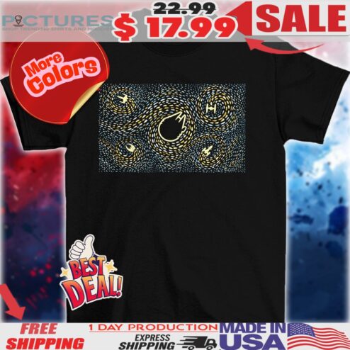 Starry spaceships shirt