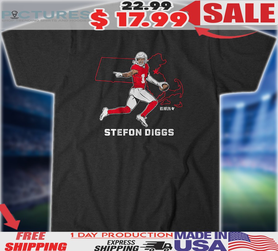 Stefon Diggs New England Patriots State Star Map Shirt