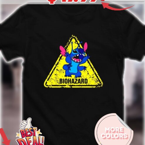 Stitch biohazard sign vintage shirt