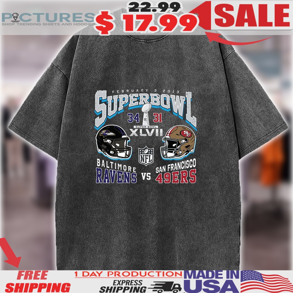 Superbowl February 3 2013 34 31 Baltimore Ravens Vs San Francisco 49ers Shirt