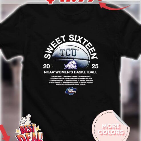 Sweet Sixteen 2025 NCAA Men’s Basketball TCU Horned Frogs shirt