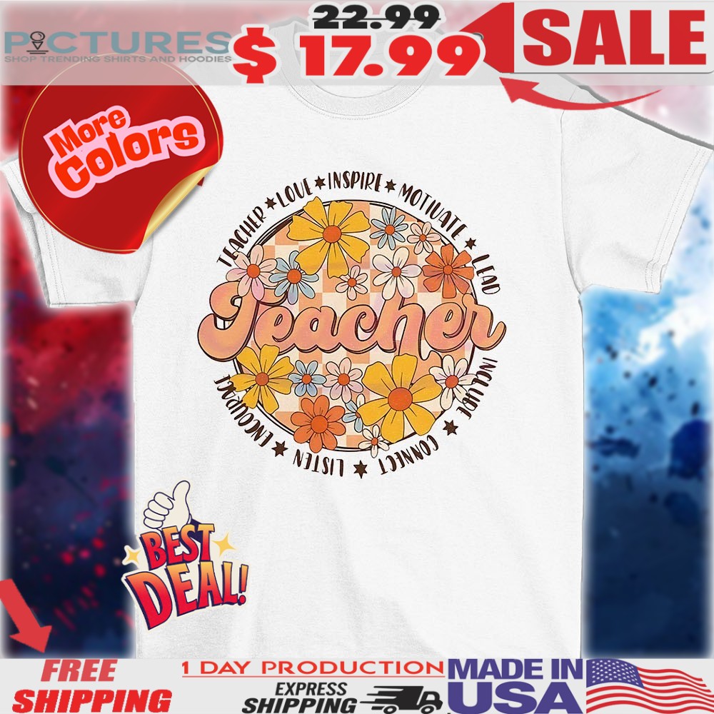 Teacher love inspire motivate lead back to school vintage shirt