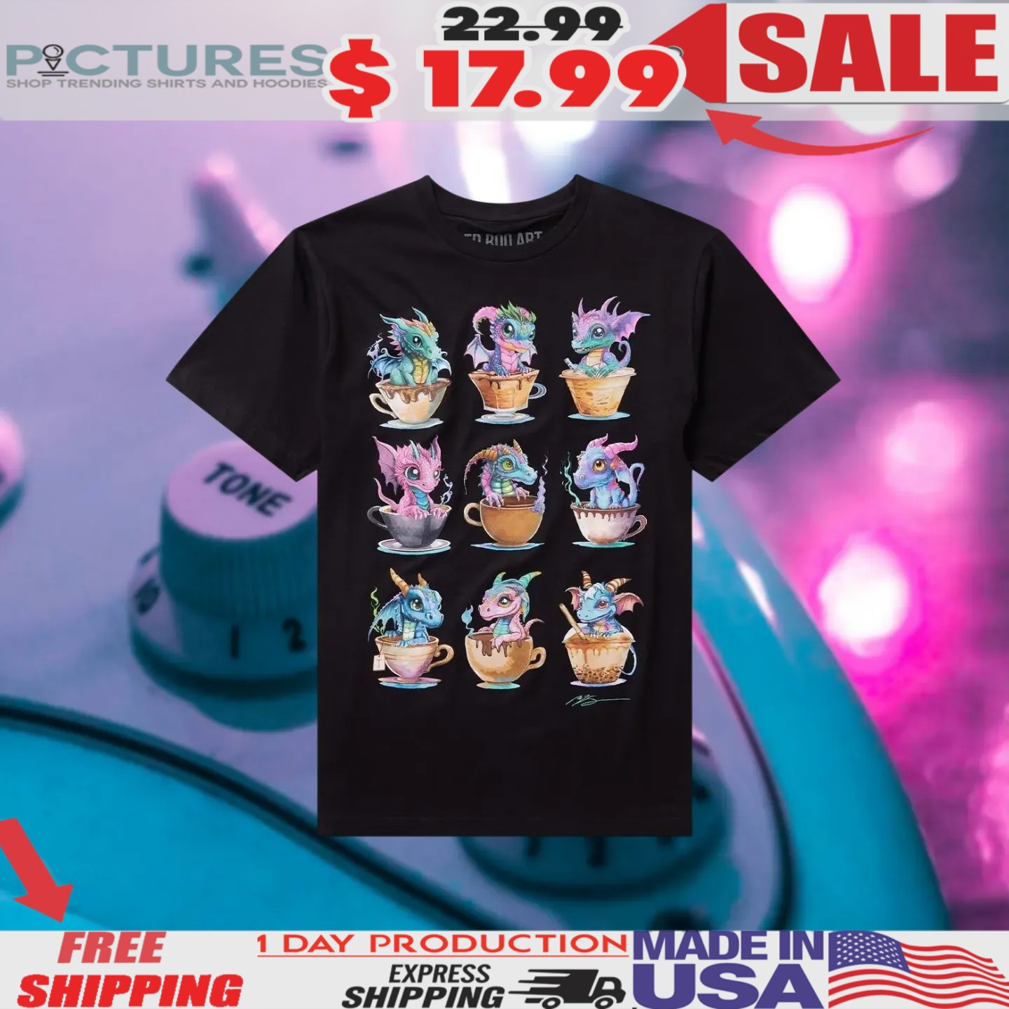 Teacup Dragons Girls Illustrations Shirt