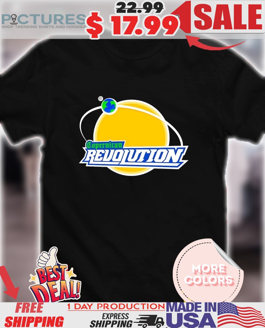 The Copernican Revolution Earth Sun Heliocentric Theory logo shirt