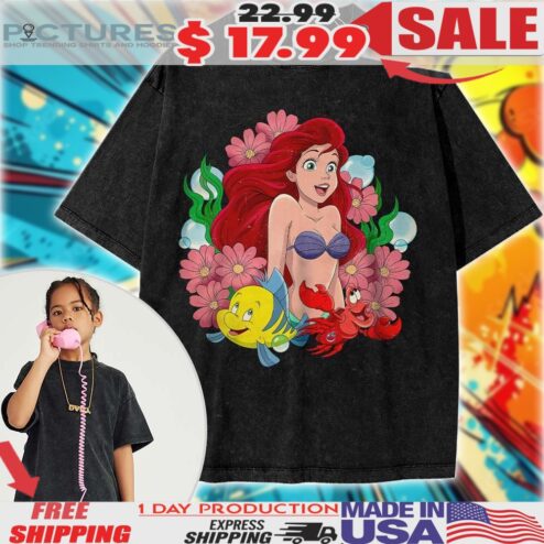 The Little Mermaid Flounder Animated For Kids Shirt