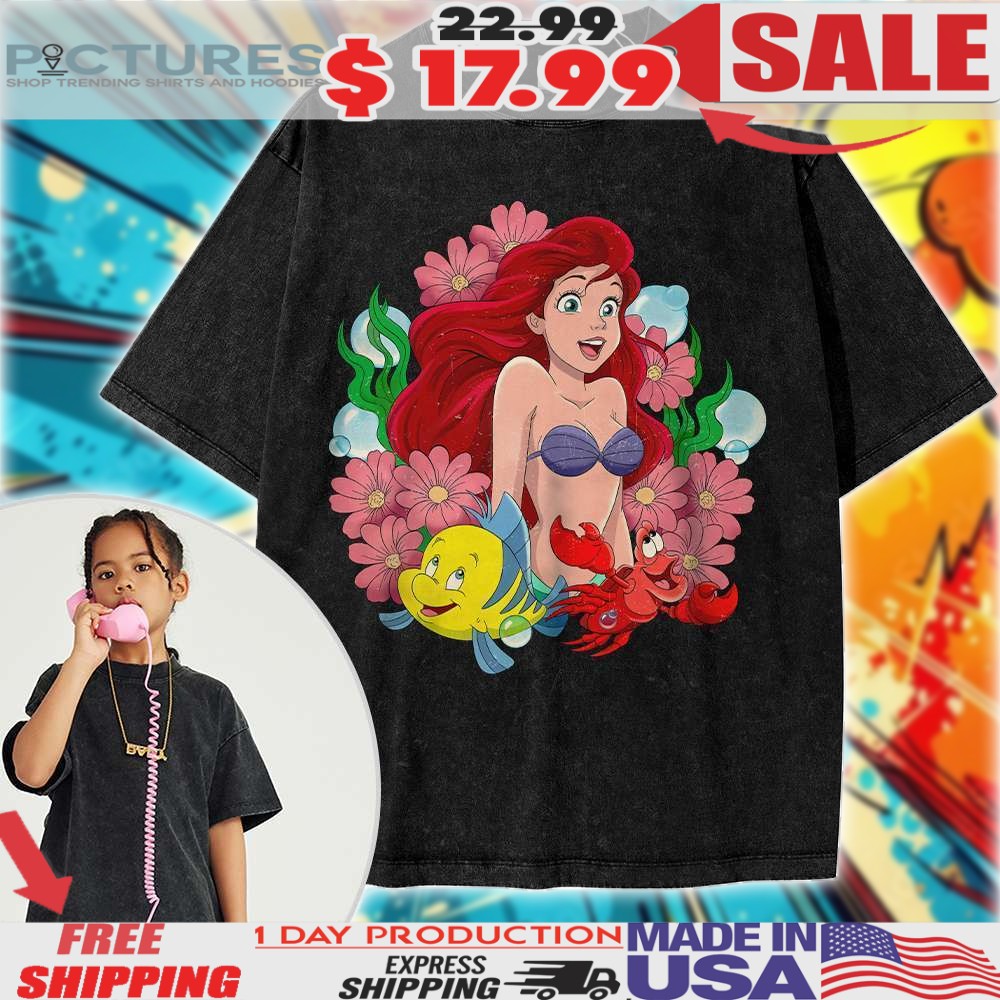 The Little Mermaid Flounder Animated For Kids Shirt