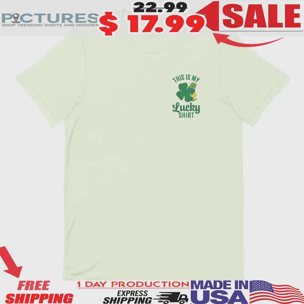 The Peanuts Gang This Is My Lucky Shirt Shamrock Patrick's Day Shirt