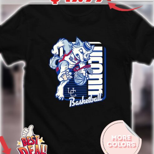 UConn Huskies Basketball mascot dunk shirt