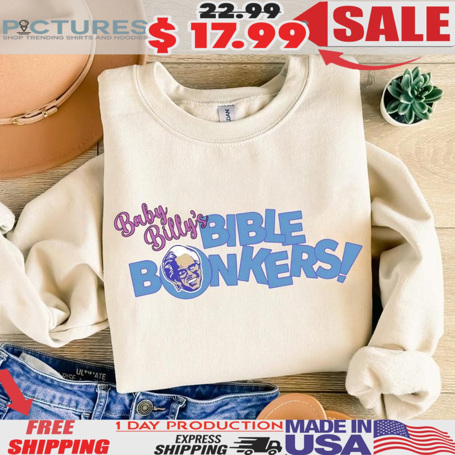 Uncle Baby Billy Tour Righteous Gemstones Movie Misbehavin Tour 1989 Bible Bonkers Shirt