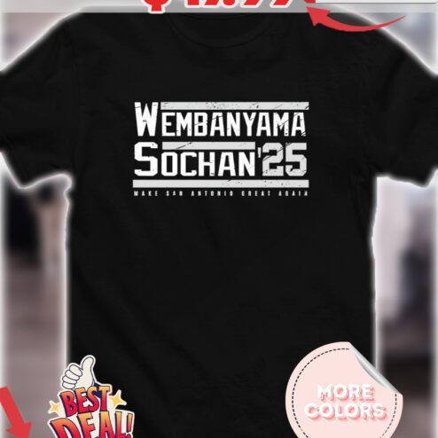 Victor Wembanyama and Jeremy Sochan 2025 make San Antonio great again vintage shirt