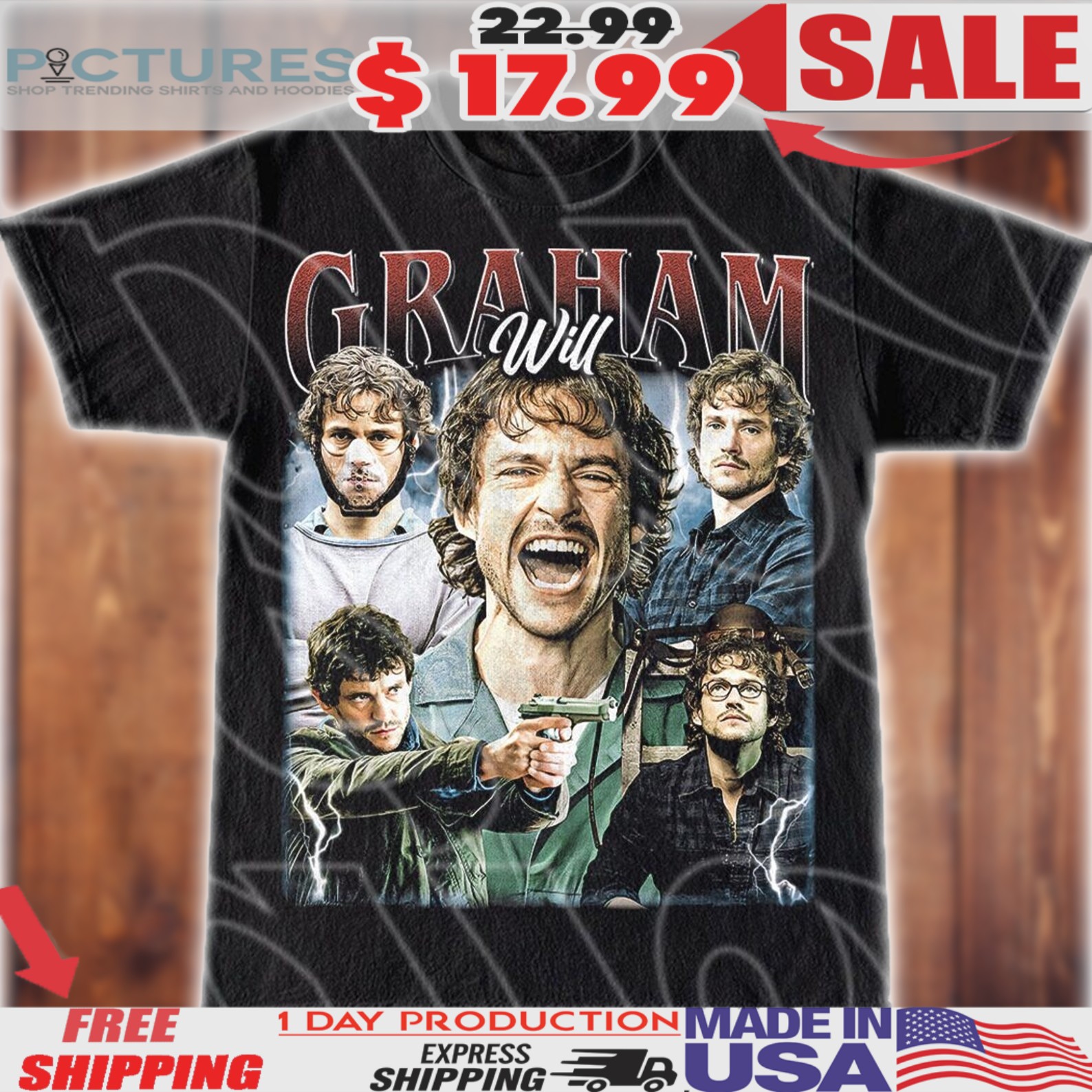 Will Graham Vintage Bootleg Style Shirt