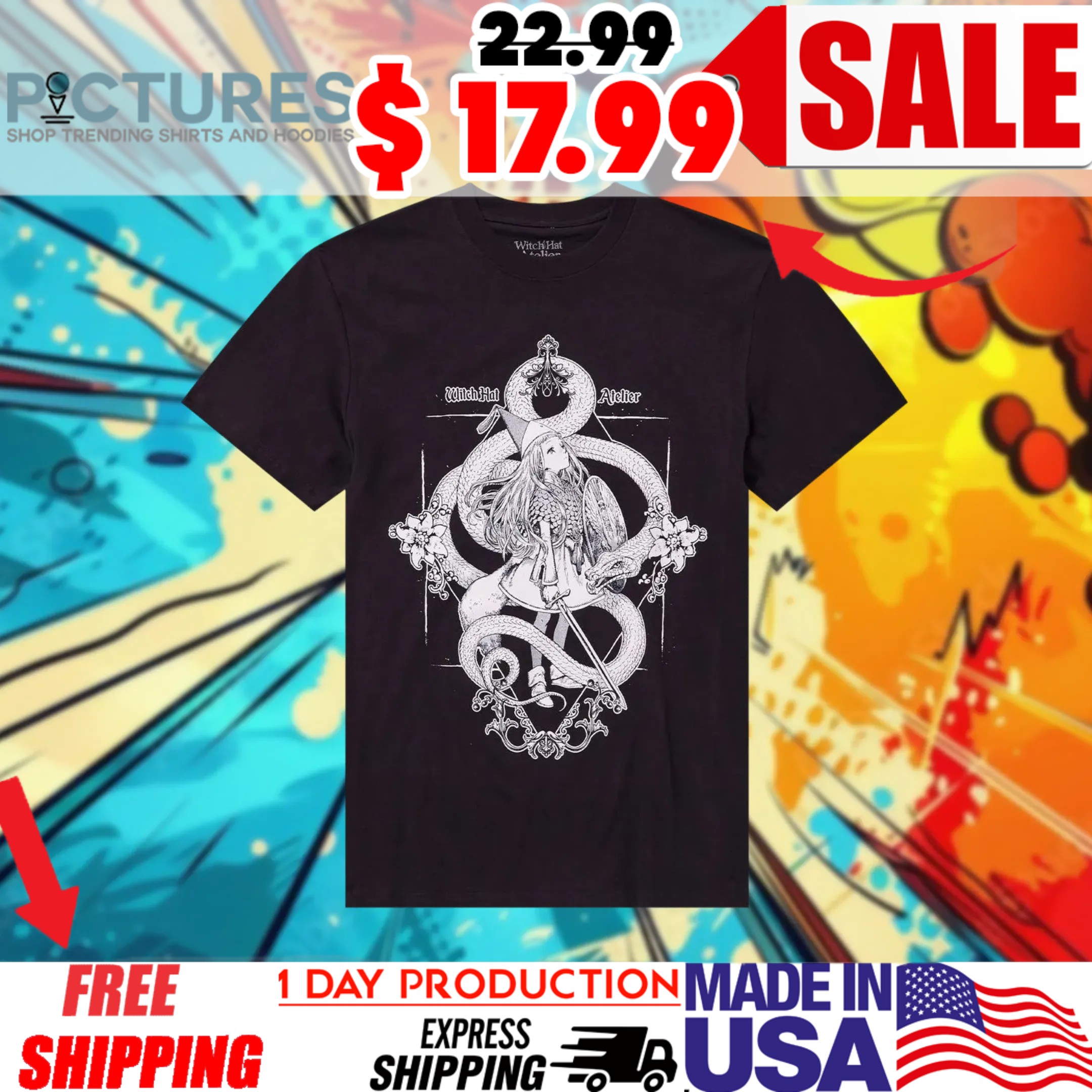 Witch Hat Atelier Snake Vintage Shirt
