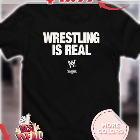 Wrestling is real WWF Unreleased logo shirt